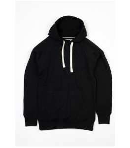 Plain black hoodie with white clearance strings